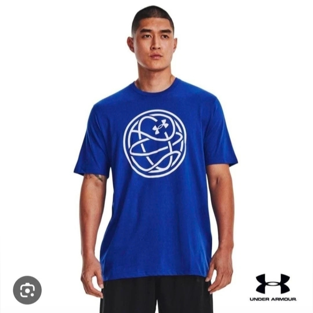 Under Armour Men’s Hoops Icon Short Sleeve T-Shirt Size Medium Blue Basketball